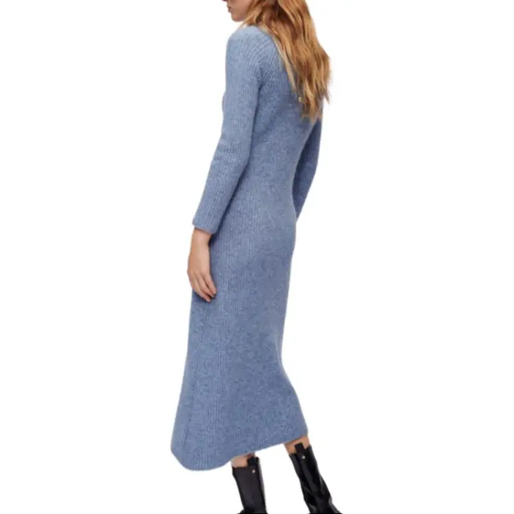 Maje Long Sleeved Dresses Women's Blue-2