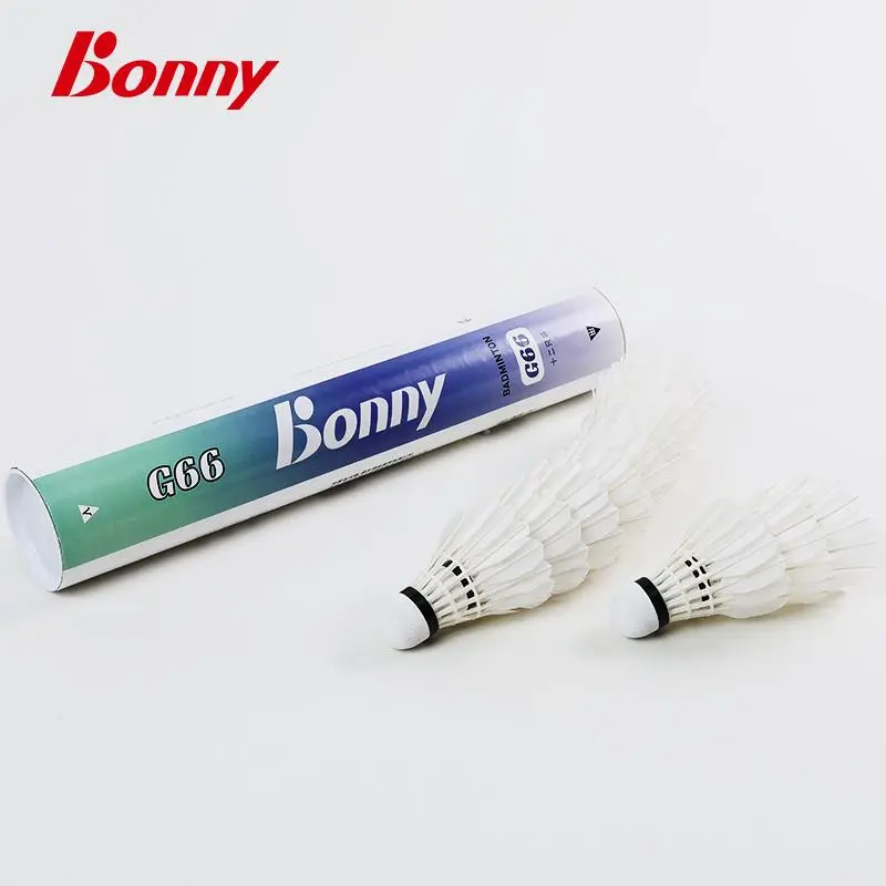 BONNY Goose Feather Shuttlecock 12 Pack Goose Feather Shuttlecocks-3