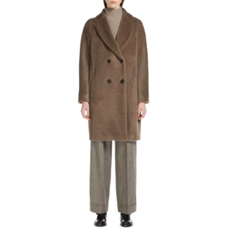 'S MAX MARA Double Breasted Long Sleeved Coat-3