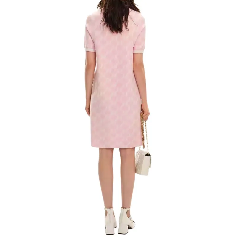 KARL LAGERFELD SS25 Short Sleeved Dress Women's Pink-3