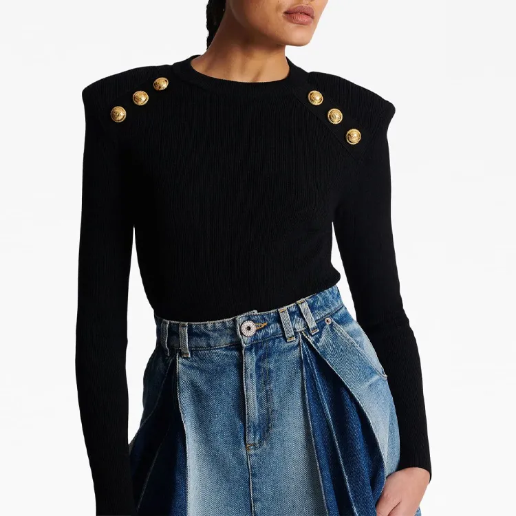 BALMAIN Shoulder pad Sweater-2