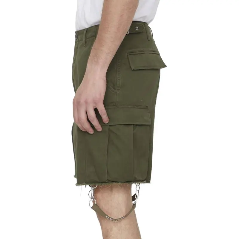 CELINE Strap Detailed Bermuda Shorts-4