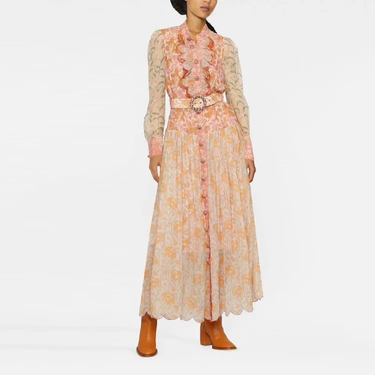 Zimmermann Long-Sleeved Dresses Women's Orange-1