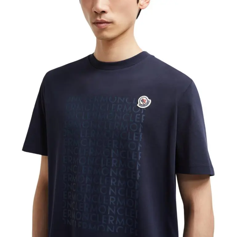 Moncler Logo Printed Crewneck T Shirt-4