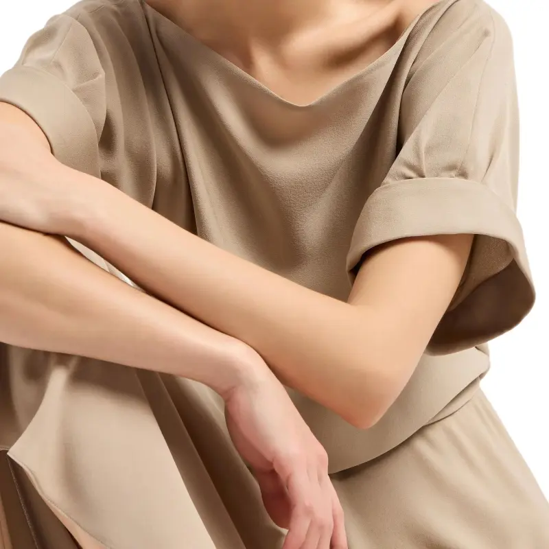 GIORGIO ARMANI Long Triple Silk Georgette Dress-4