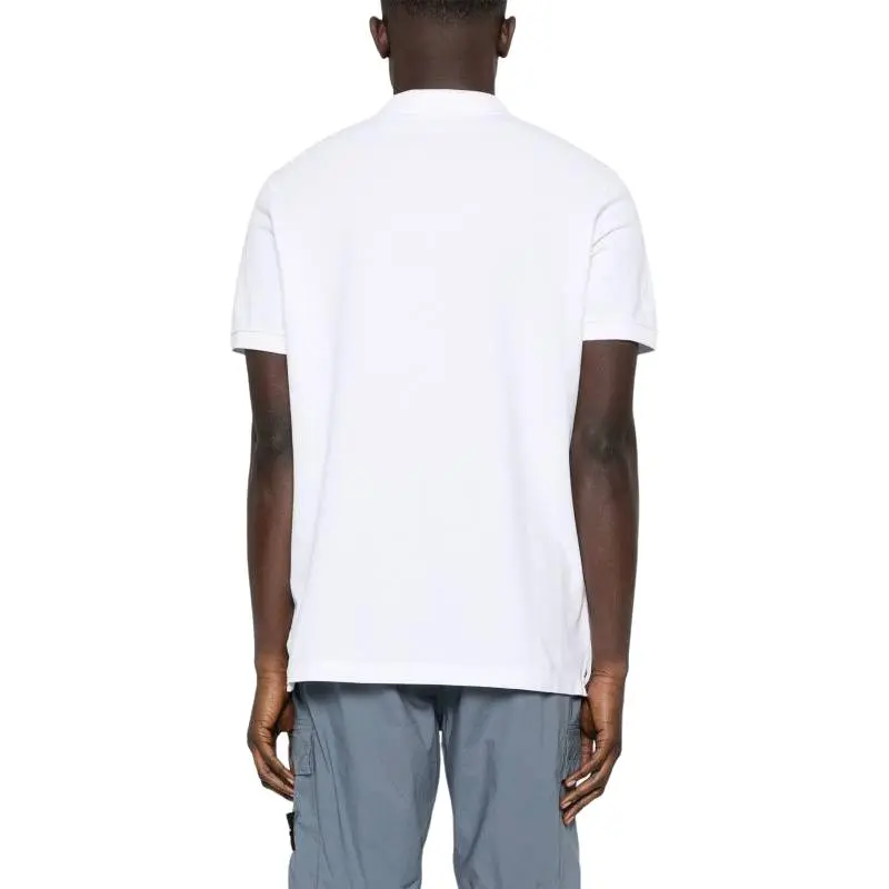 STONE ISLAND Logo Patch Short Sleeved Polo Shirt-5
