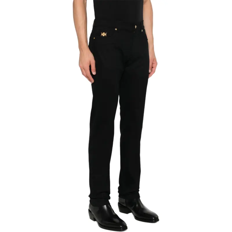 VERSACE JEANS COUTURE Logo Patch Skinny Trousers-8