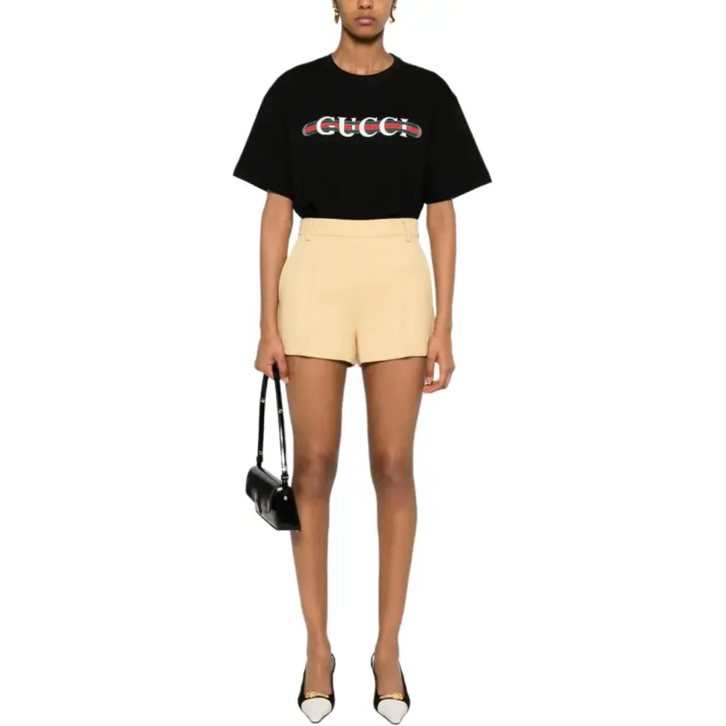 GUCCI Logo Printed Crewneck T Shirt-3
