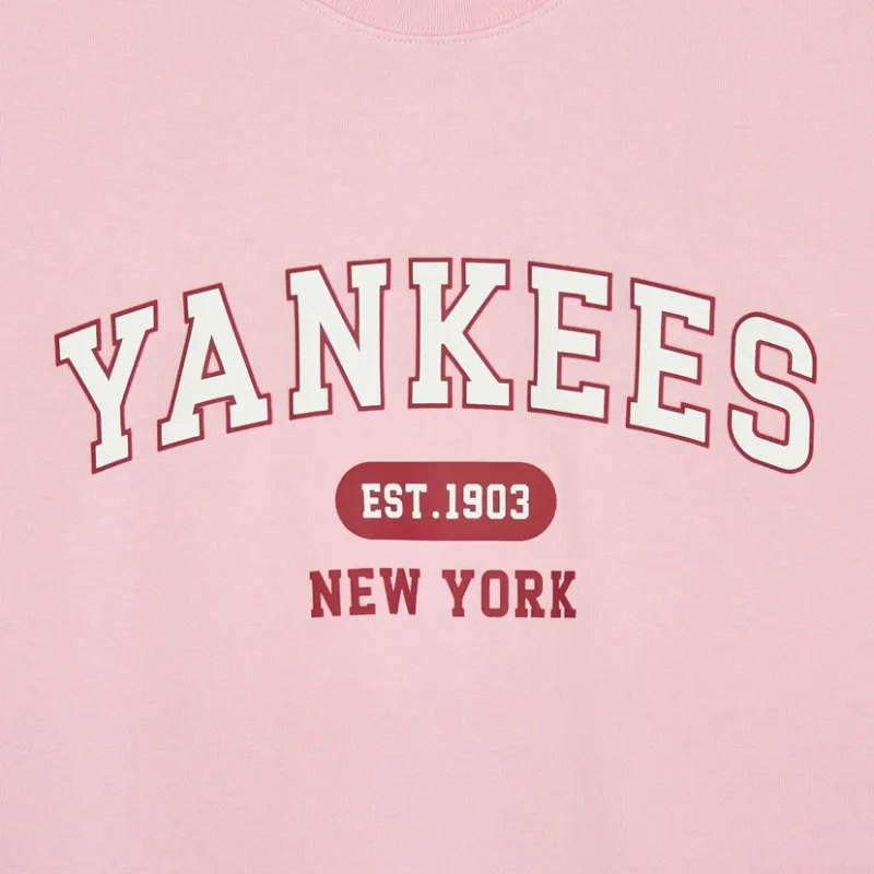 MLB New York Yankees T Shirts Unisex Pink-3