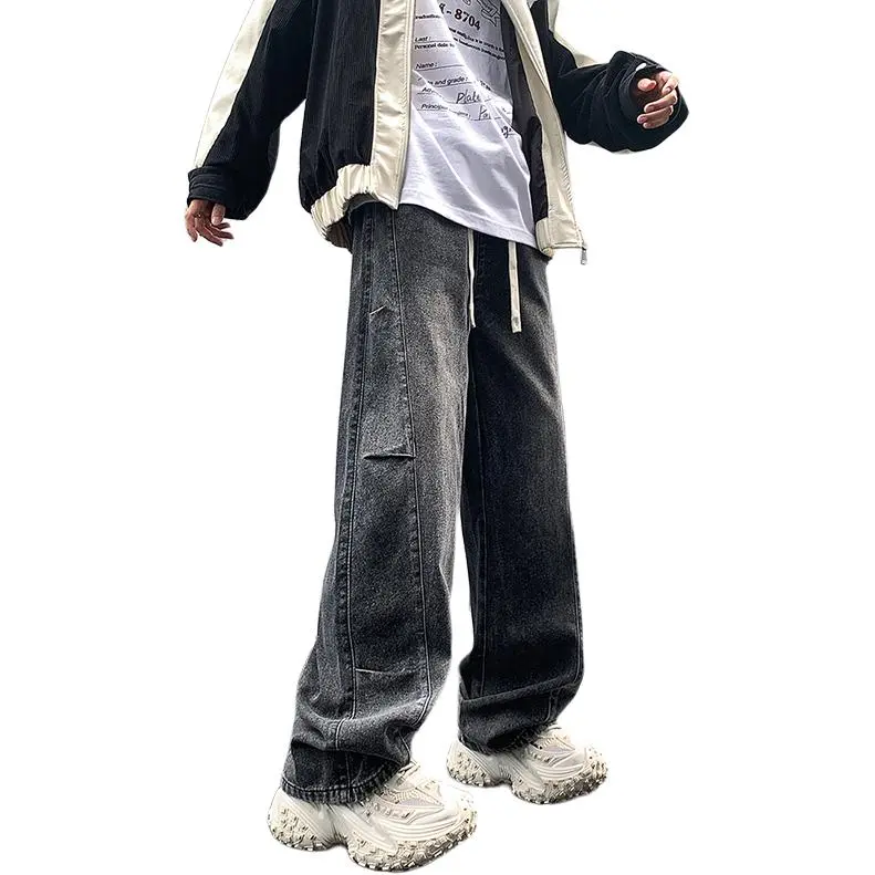 IJRJ Jeans Unisex Distressed Gray-2