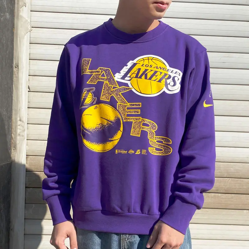 Nike Los Angeles Lakers City Edition Team Fleece Crewneck-2