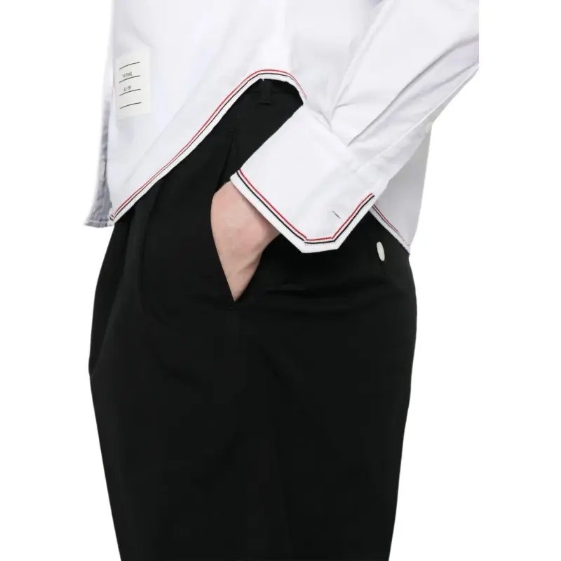 THOM BROWNE High waisted Double pleat Shorts-3