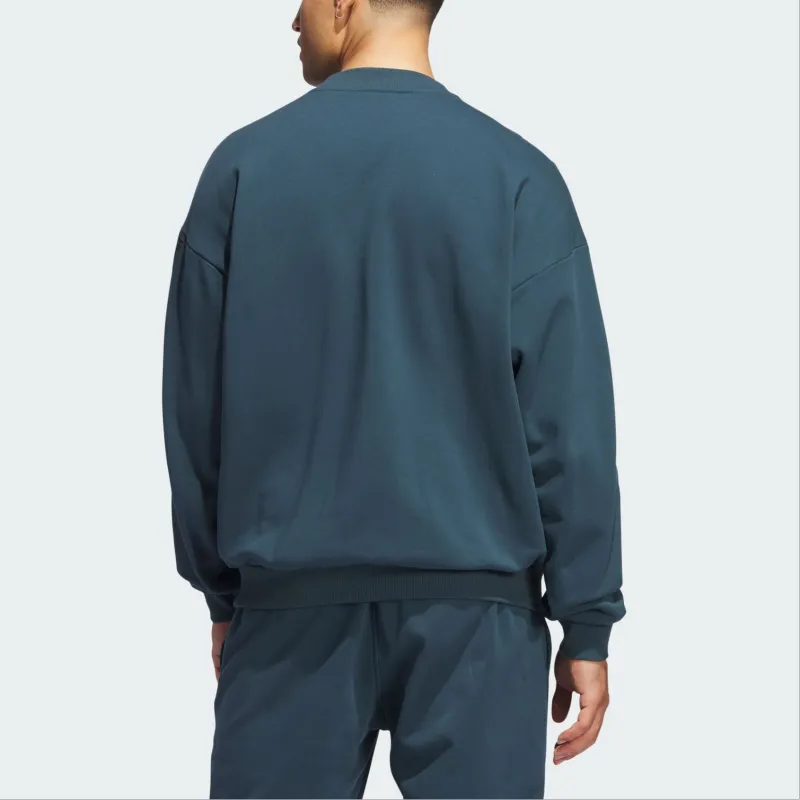 adidas originals Men's Ae Foundation Crew Sweatshirt Blue-5