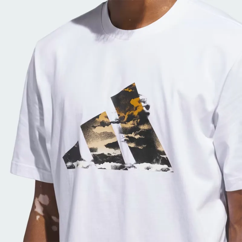 Adidas Blue Summer Logo Graphic Tee-3