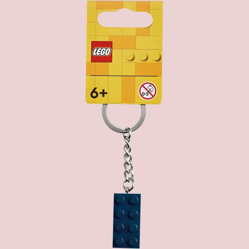 LEGO Earth Blue 2x4 Key Chain Building Blocks 854237-1