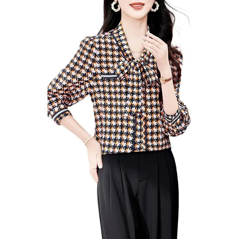 Yi Mengyuan Shirt Women's Houndstooth-2