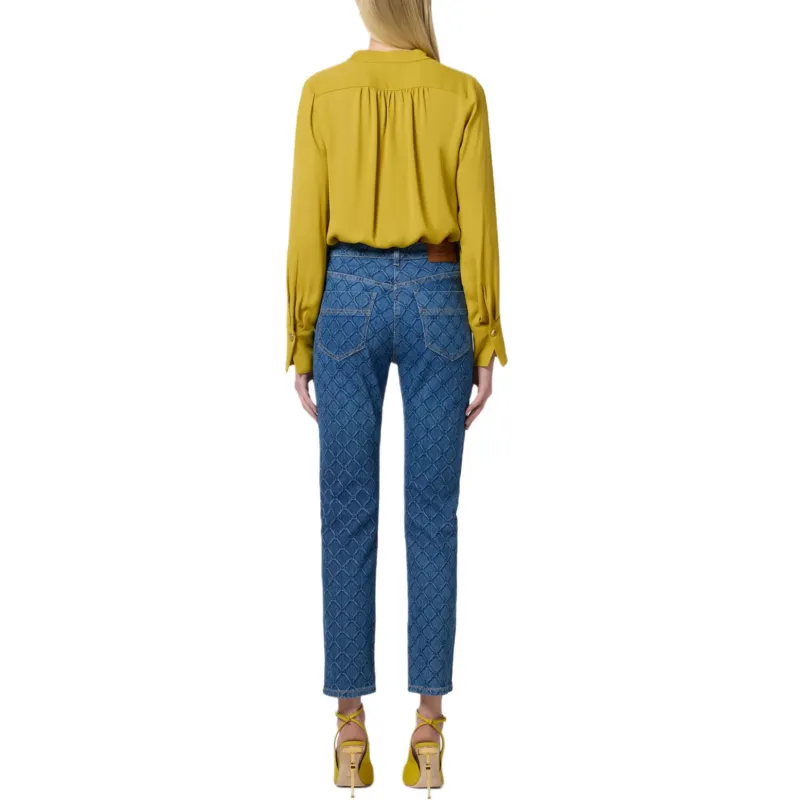 Elisabetta Franchi V Neck Ruched Blouse-4