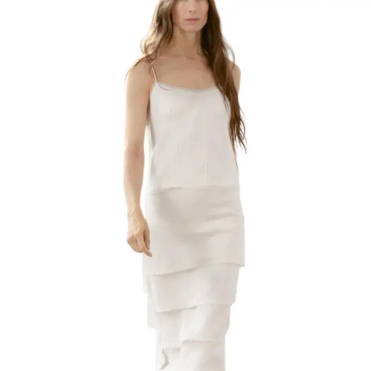 Massimo Dutti Casual Long Skirt Women's White-2