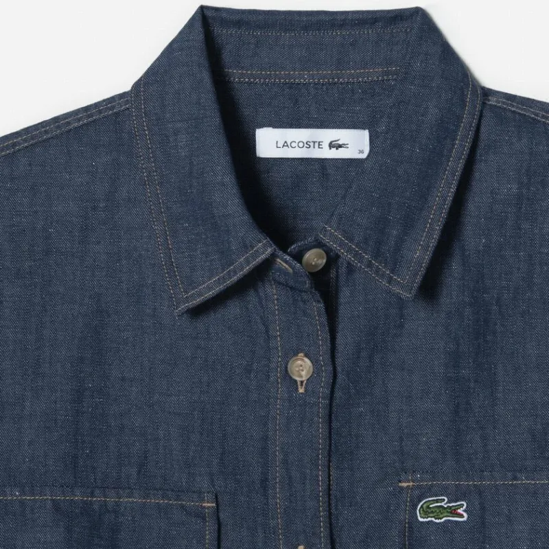 LACOSTE Denim Jackets Women's Blue-3