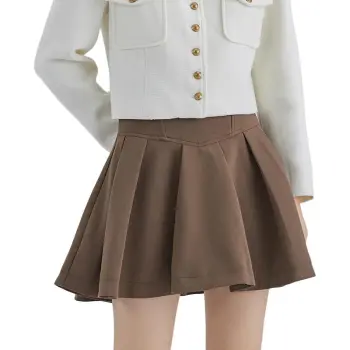 DEAR DEER PUFF Casual Short Skirts Women's Coffee Skirt