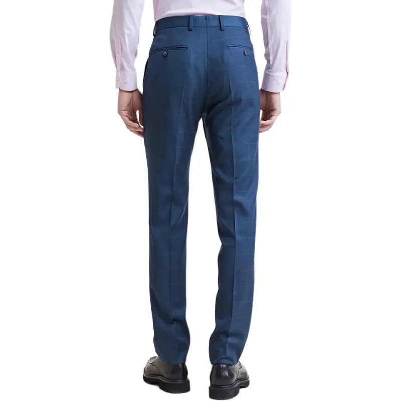 SAINT ANGELO Suit Trouser Men's Blue Green Plaid-3