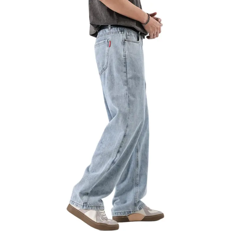 VALKOMM Jeans Unisex Bleached White Blue-6