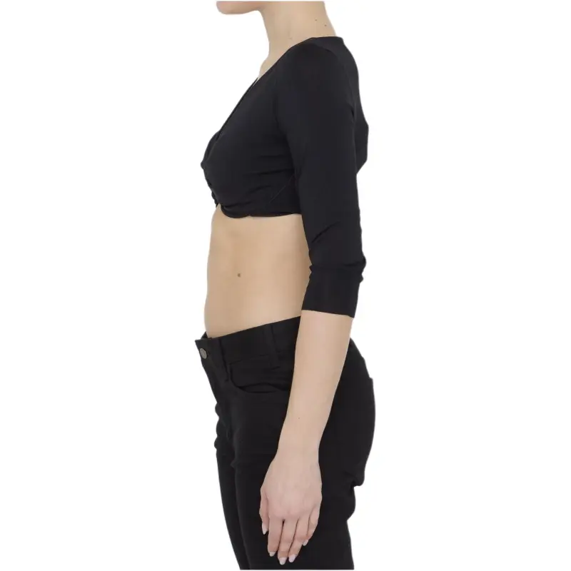 CELINE Draped Cropped Top-2