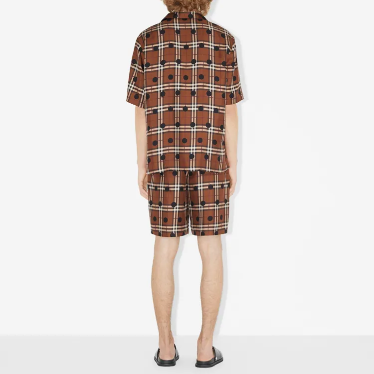 Burberry Vintage Check Polka Dot Silk Shorts-1