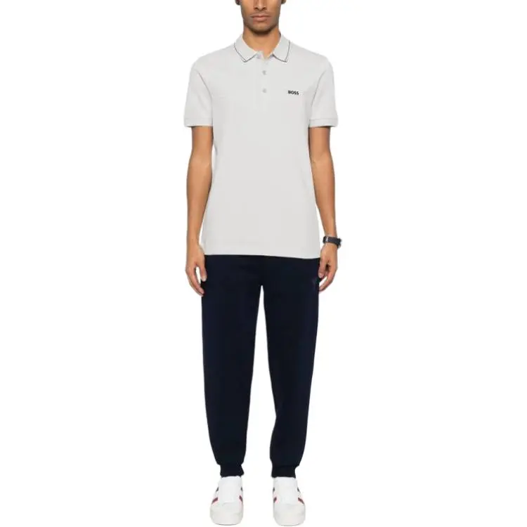 Boss HUGO BOSS Logo Embroidered Short Sleeved Polo Shirt-1