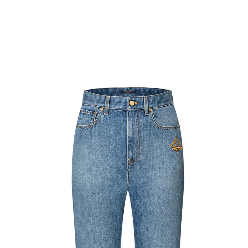 LOUIS VUITTON SKI Skiing Series FW24 Jeans Women's Blue-3