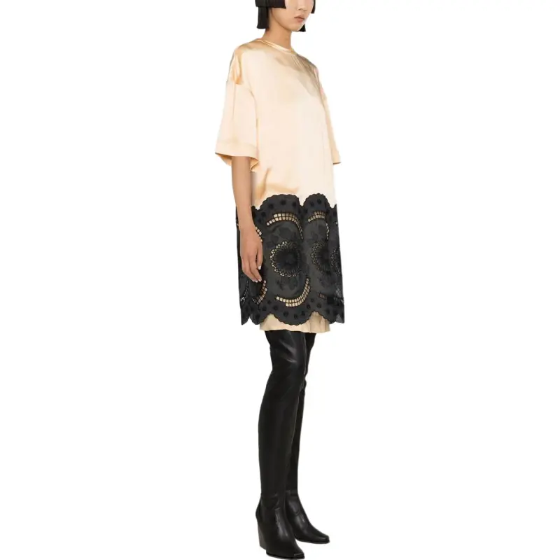 Stella McCartney Lace Embroidered Satin Midi Dress-3