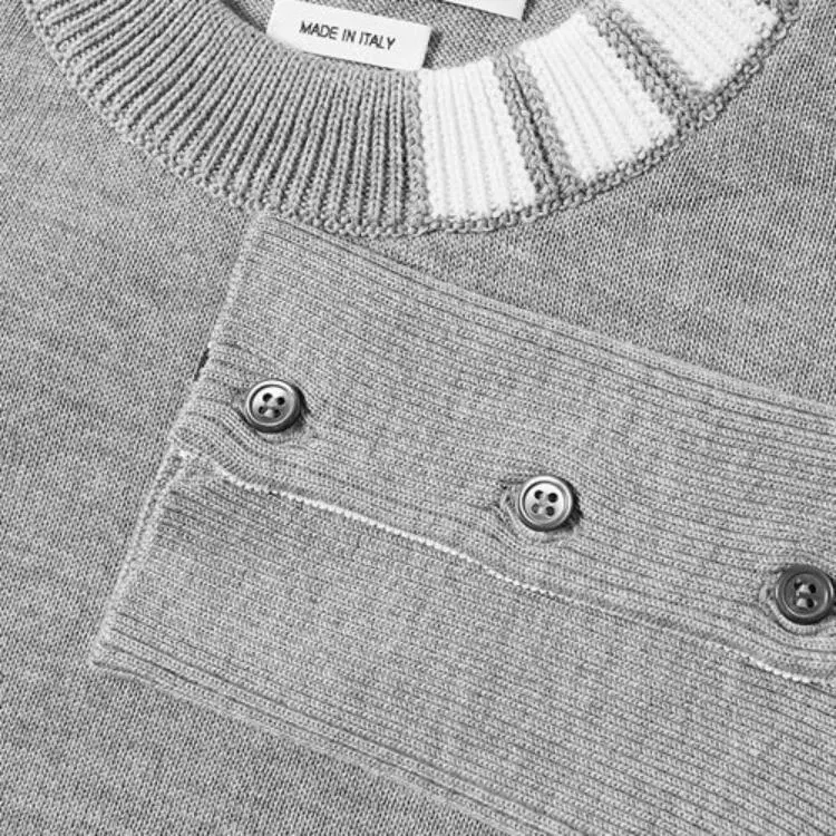 THOM BROWNE· SS22 Sweater Men's Light Gray-4