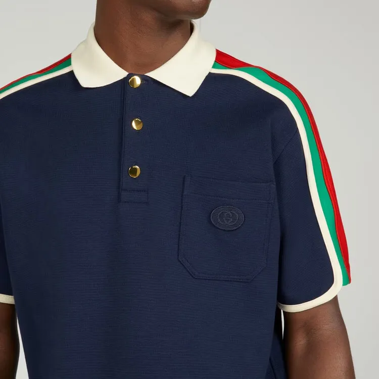 GUCCI SS23 Polo Shirt Men's Dark Blue-5
