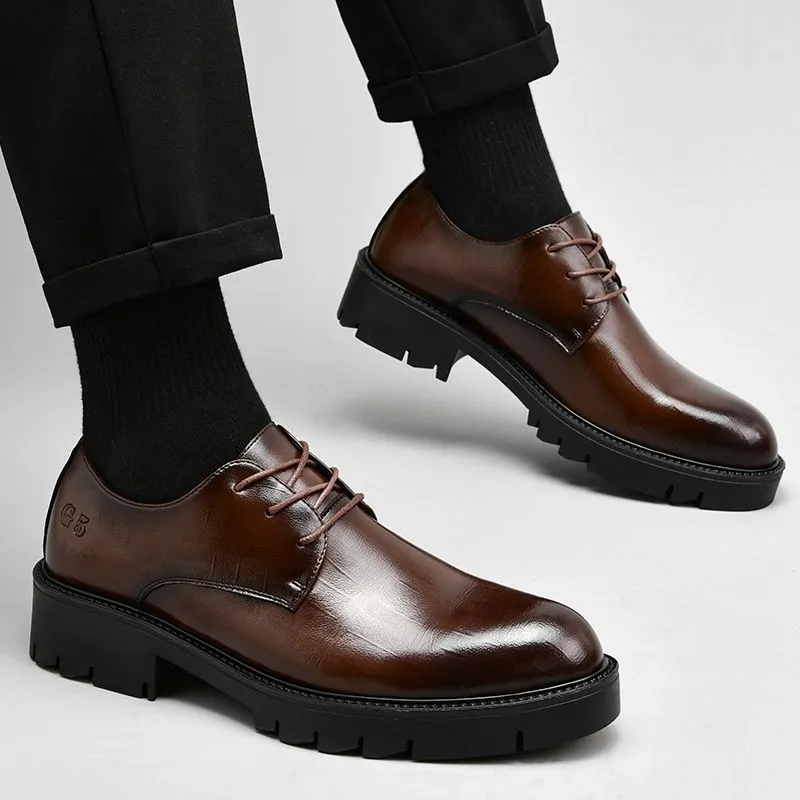 G5 Dress Shoes Men Low Top Black/Brown-10