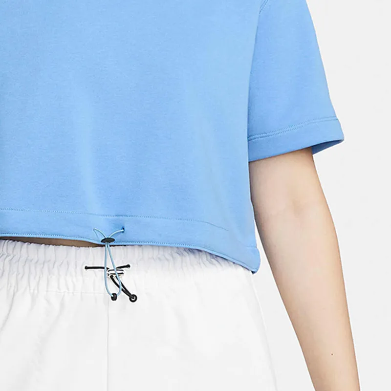 Nike Sportswear Swoosh Women's Short-Sleeve Crop Top Blue-2