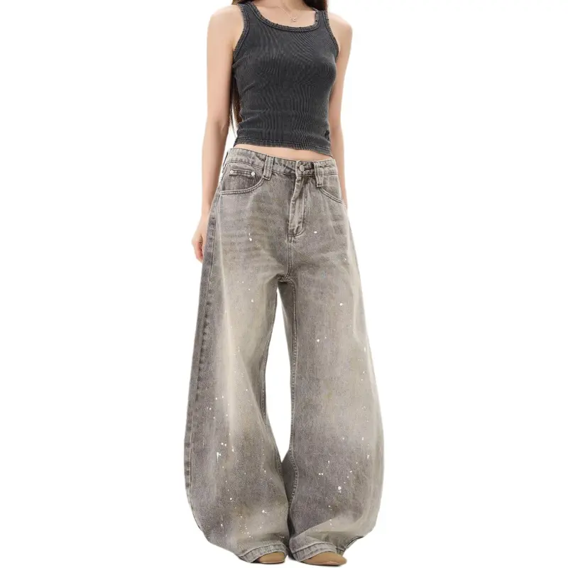 VINMUK Jeans Unisex Distressed Gray-4