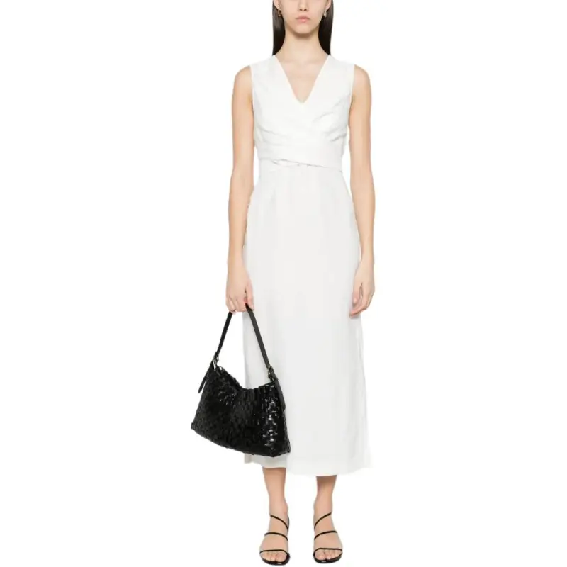 Brunello Cucinelli Twill Wrap Midi Dress-1