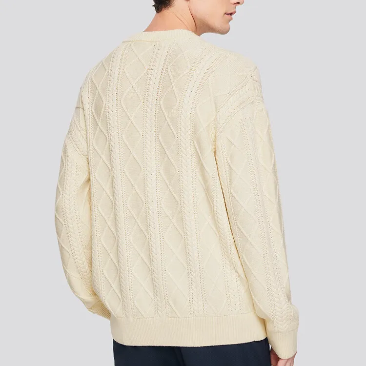 Skechers Sweater Men's Almond Milk White-3