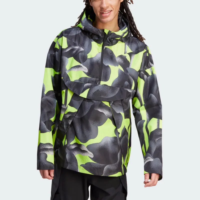 Adidas CITY ESCAPE WINDBREAKER Sweatshirt Men's Black/Bright Lemon-1