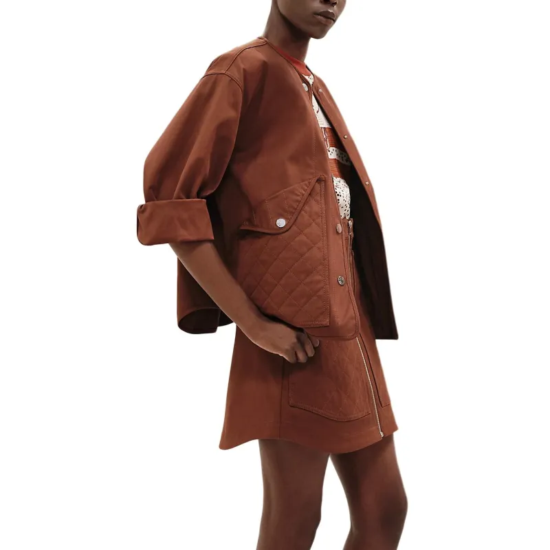 HERMES SS25 Jackets Coats Women's Brown-2