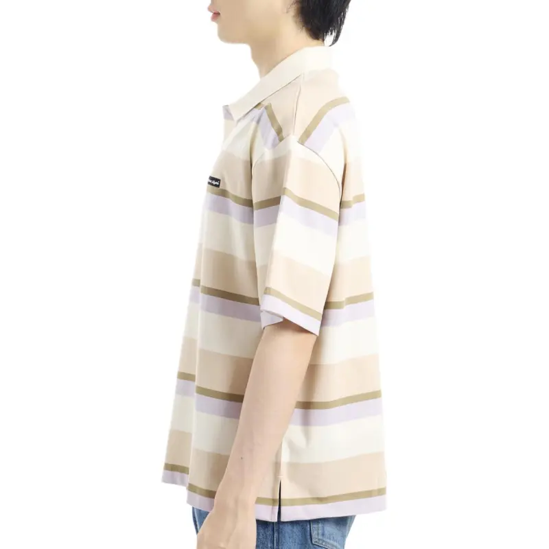Maison Kitsune Striped Polo Shirt-2
