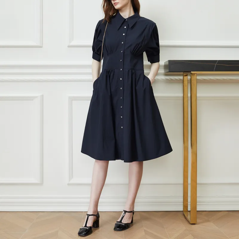 DKNY Short-Sleeved Dresses Women's Navy Blue-2