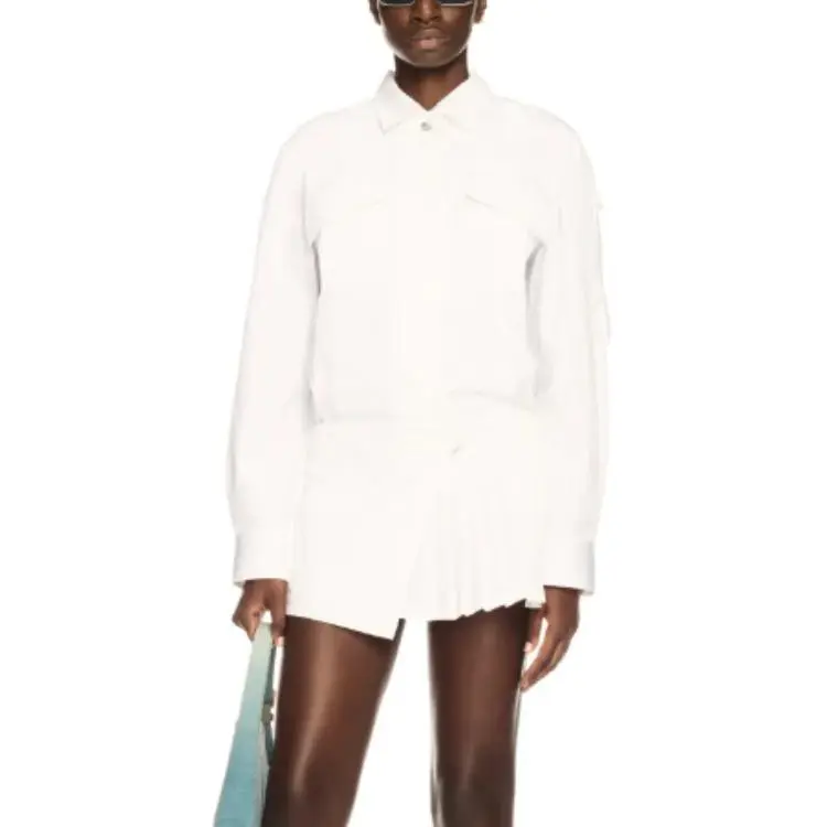 OFF WHITE Savana Long Sleeved Mini Dress-1
