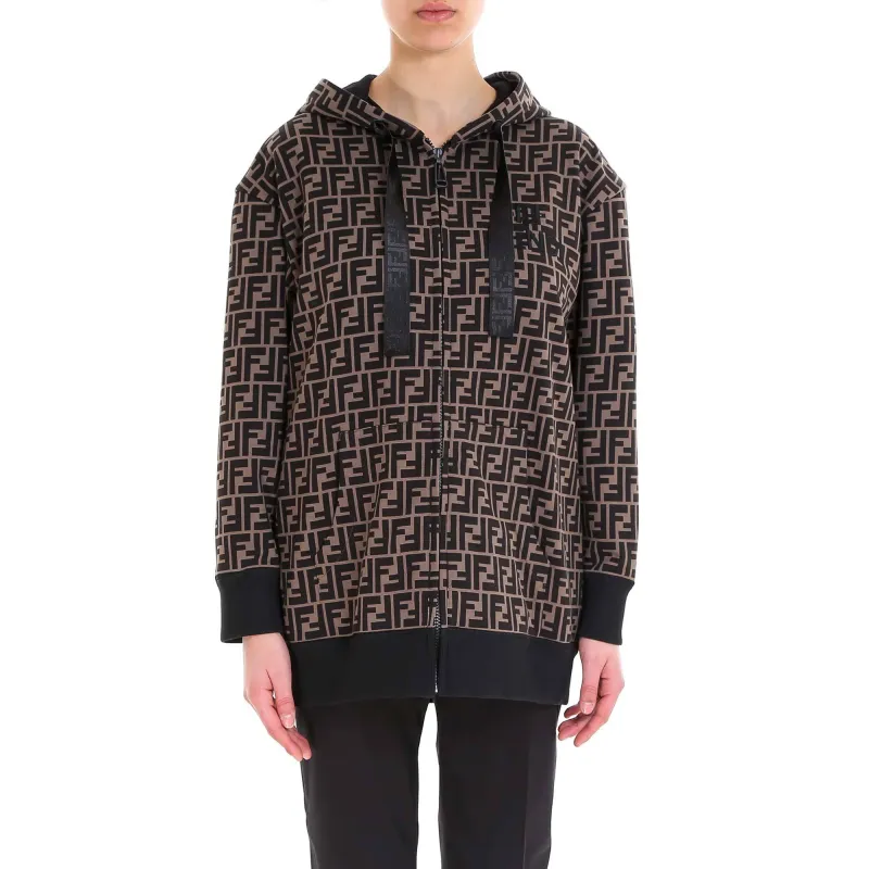 FENDI Denim Jackets Men Brown-1