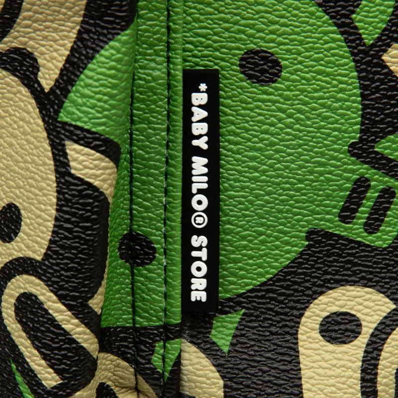 BABY MILO STORE BY A BATHING APE Synthetic Leather Backpack Regular Unisex Green-4