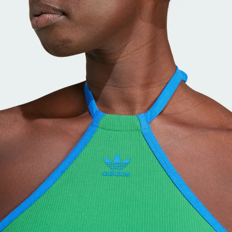 Adidas Logo print Halterneck Crop Top-5