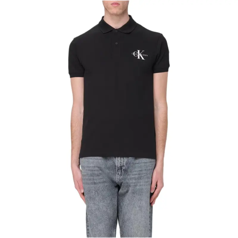 Calvin Klein Logo print Cotton Polo Shirt-1