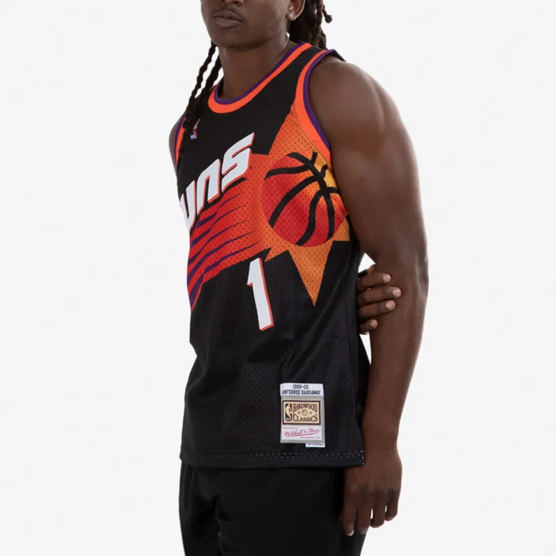 Mitchell Ness Basketball Jerseys Men Black-3