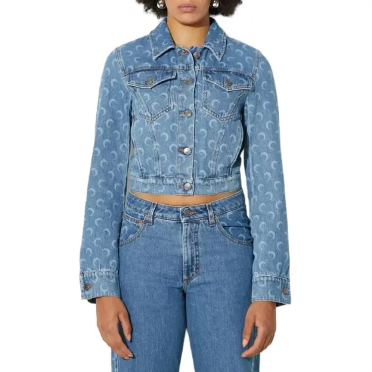 Marine Serre Moon Denim Cropped Jacket-3