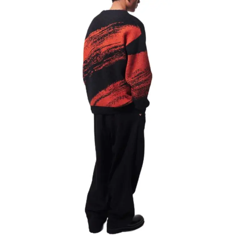 H&M New Year Sweaters Men Red/Black-1